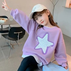 Spring Outfit for Girls 2024 New Trendy Children's Long-Sleeve Top for Spring and Autumn Little Girl Two-Piece Style