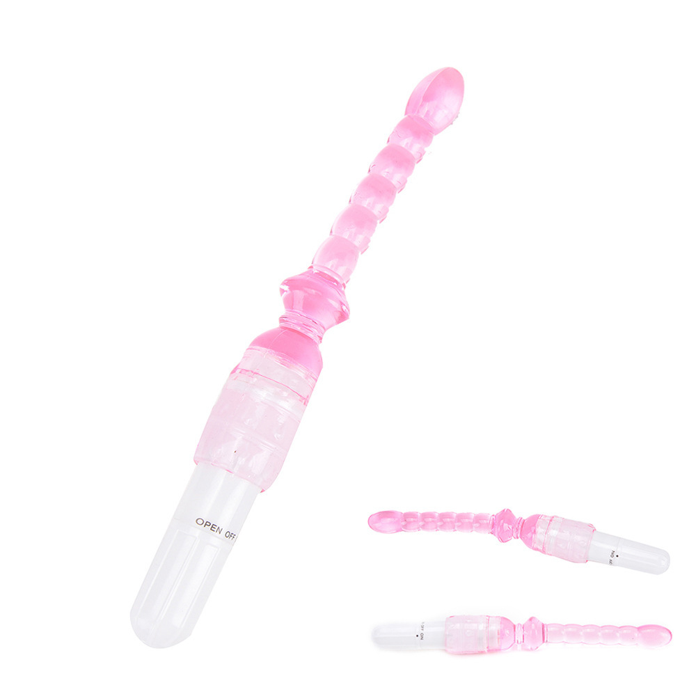 Weiblicher Jelly-Rückenmassage-Flirtstab-Masturbator mit Zugperlen und G-Punkt-Vibrator-Sexspielzeug für Erwachsene_voghion.com