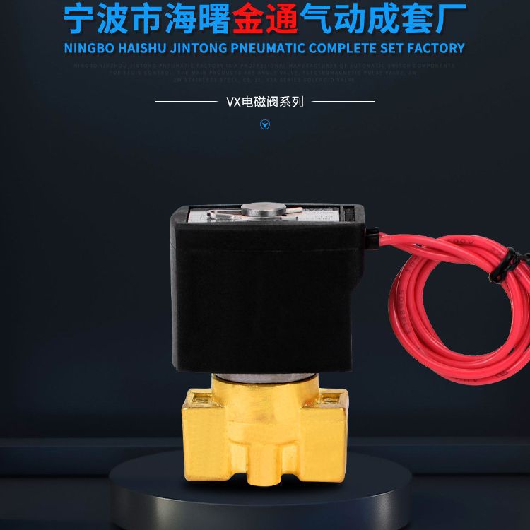 金通DC24V电磁阀V2A102-03 (VX2120-08)二通直动式微型高温防单向