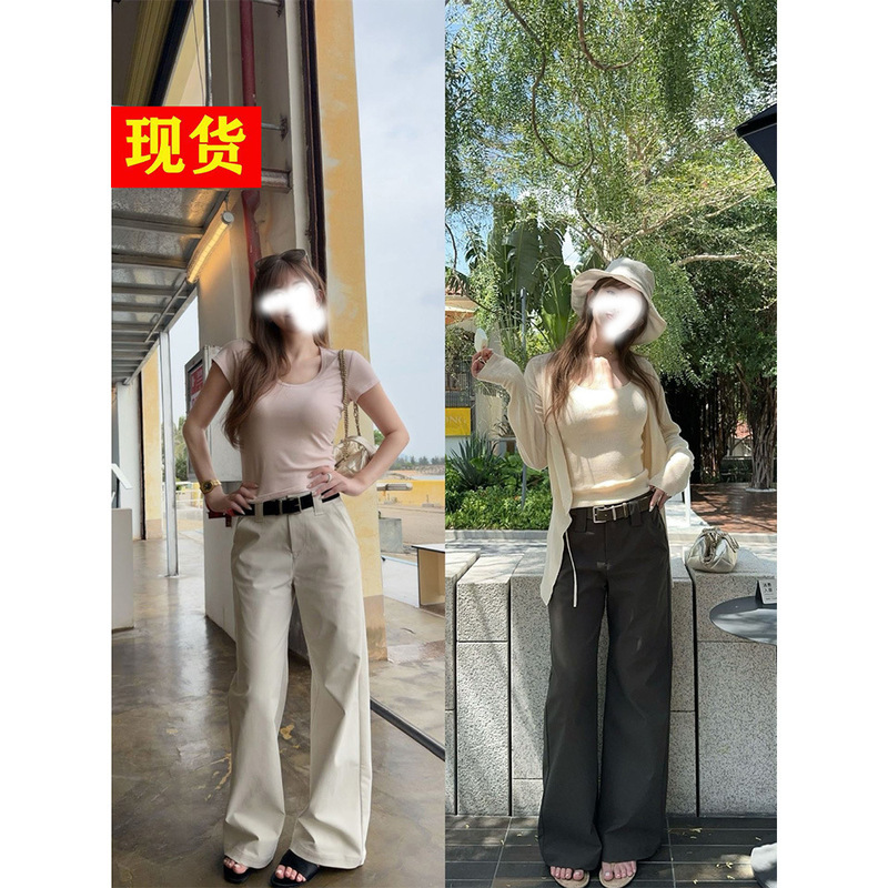 Ms. Luo__My 1! Straight-Leg Trousers/Summer Thin Version/Thin Fabric That Is Stretchy yet Still Structured