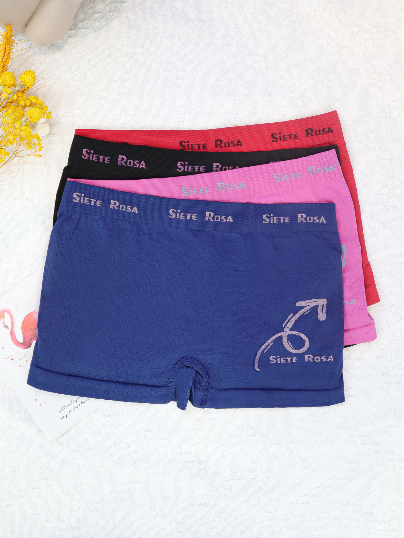 Venta caliente de comercio exterior calzoncillos bóxer sin costuras de cintura media para mujer