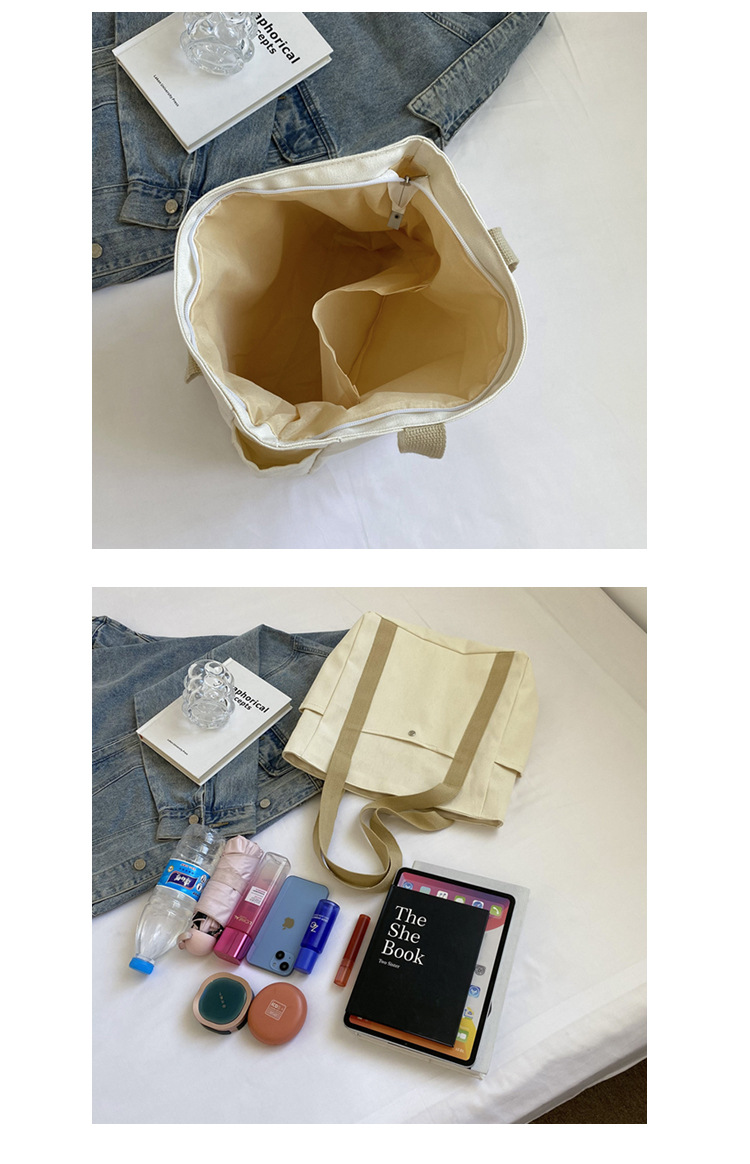 New canvas bag for women, ins forest style single-shoulder bag, large capacity for books, student commuting bag for classes, hand-held cloth bag undefined