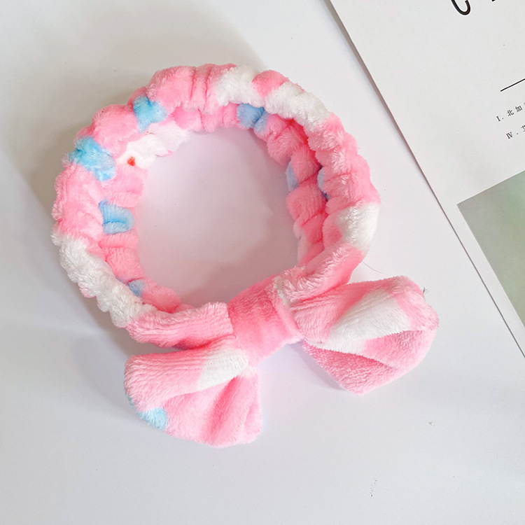 Estilo coreano lindo conejo impresión gran arco diadema cara femenina bufanda belleza deportes banda para el cabello transfronteriza accesorios para el cabello