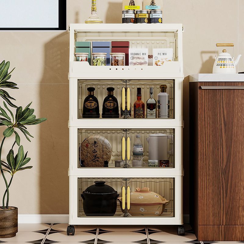 Living Room Household Snack Floor-Standing Storage Rack Multi-Layer Movable Trolley Bathroom Bedside Student Dormitory Storage Rack