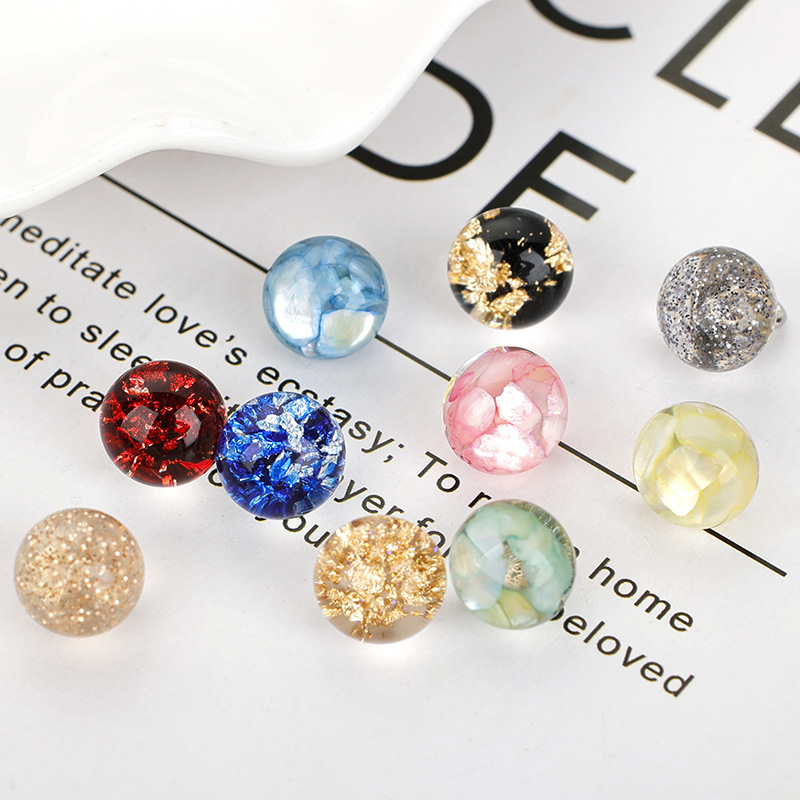 Vintage cheongsam knitwear gold foil resin button Hanfu dress coat beads shirt decorative buttons wholesale
