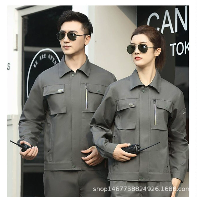 Весенне-осенний костюм для рабочей одежды Заводская мастерская Заводская одежда Износостойкая Строительная площадка Строительная Охрана труда Одежда Инструмент