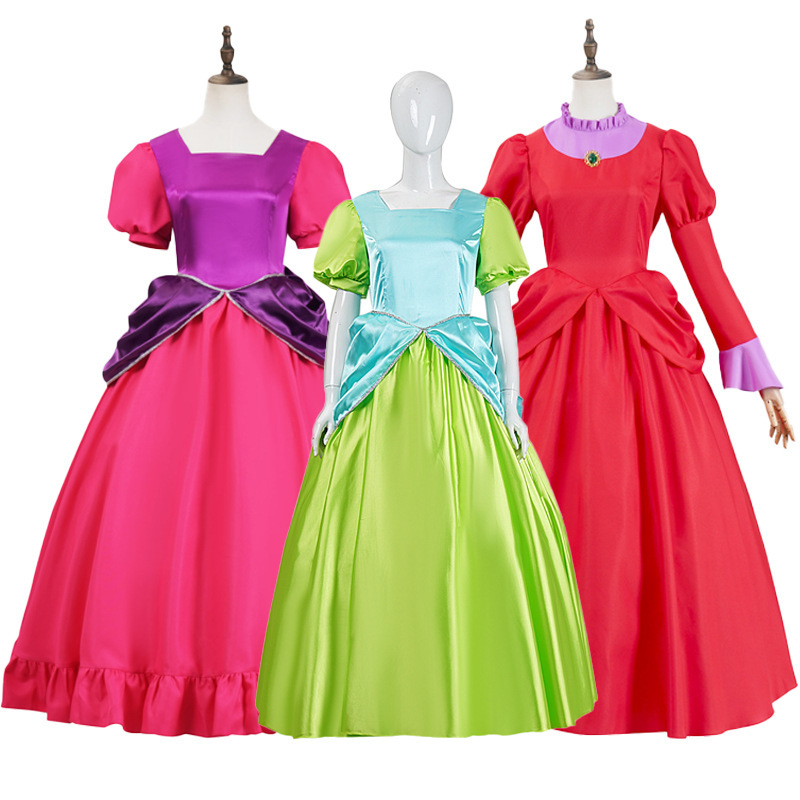 European and American Cinderella Cos Costume Cinderella Elder Sister Second Sister Cosplay Stage Performance Costume Princess Dress European and American Cinderella Cos Costume Cinderella Elder Sister Second Sister Cosplay Stage Performance Costume Princess Dress