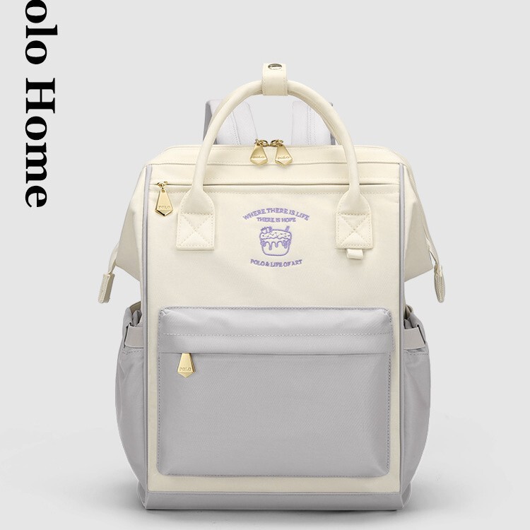 Polo Backpack Women's New 2023 Korean Version Easiest for Match Large Capacity Portable Backpack Computer Bag College Student Bag Trendy Polo Backpack Women's New 2023 Korean Version Easiest for Match Large Capacity Portable Backpack Computer Bag College Student Bag Trendy