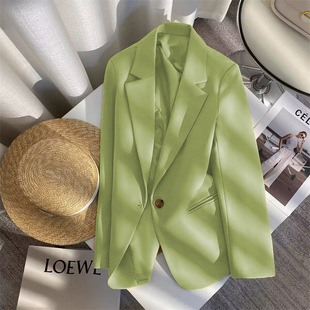 Autumn New 2024 Green Spring and Autumn foreign trade suit jacket women's Korean-style fashionable all-match temperament small suit