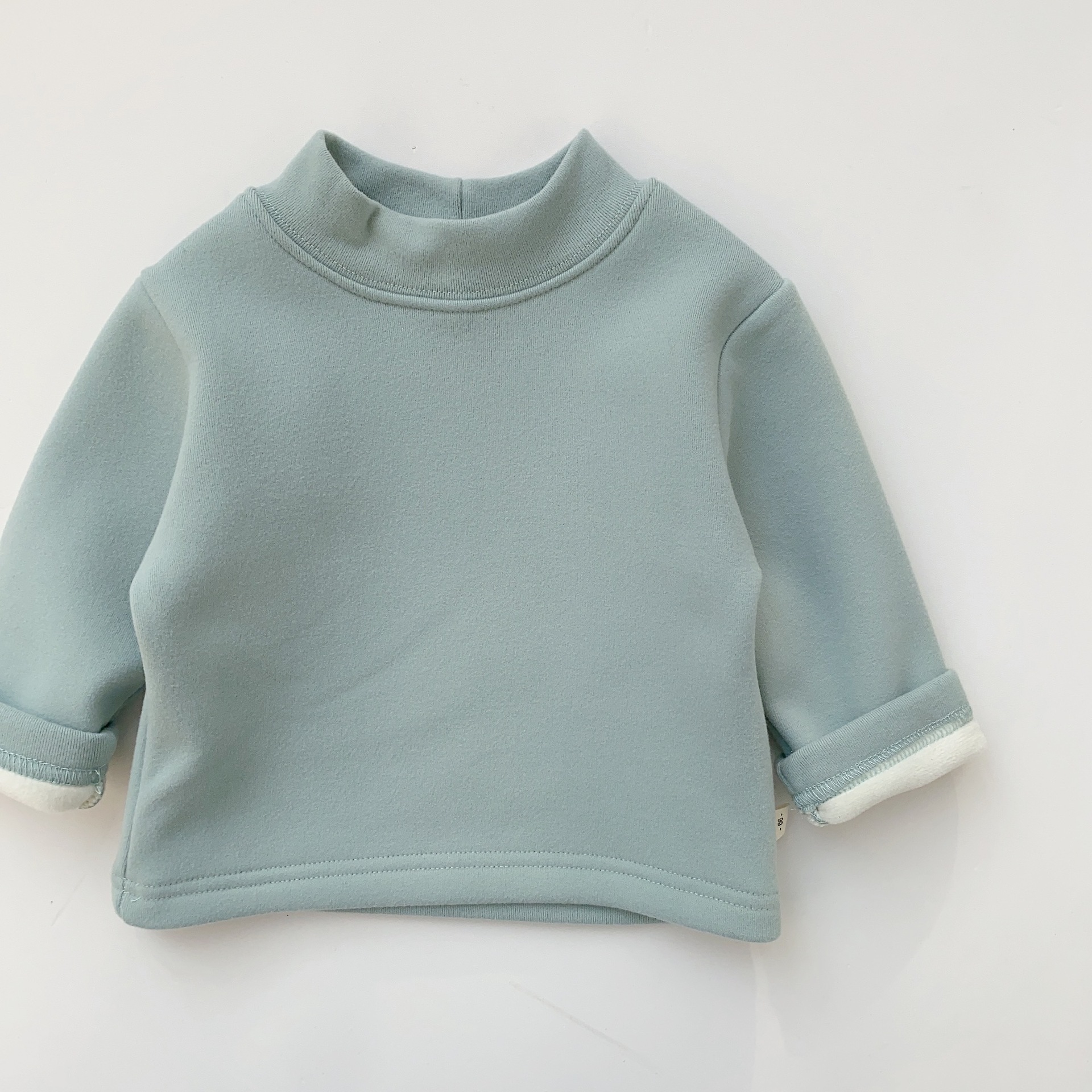 Camisa de fondo forrada de lana para niños de invierno para niños ropa infantil de estilo coreano suéter engrosado niños y niñas de manga larga superior caliente