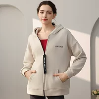 Кардиган на молнии куртка женская весна и осень oversize свободная bf ленивый ветер плюшевый толстый толстый толстый свитер с капюшоном