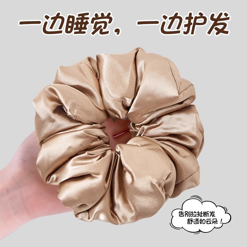 almohada de sueño color curry, anillo de cabello de intestino grueso para mujeres 2025, nueva cuerda de cabello de alta calidad no daña cabello graso, anillo de cabello de flores