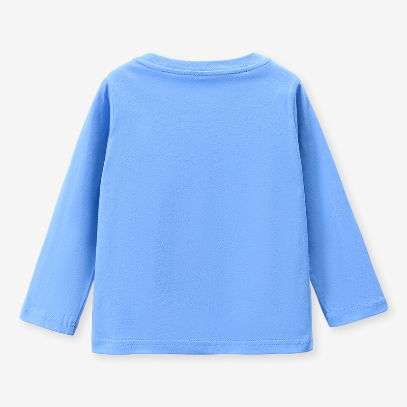 JOJOBEBE otoño nuevos niños europeos y americanos ropa de niños Camiseta de algodón de manga larga de dibujos animados cuello redondo Camiseta de los niños