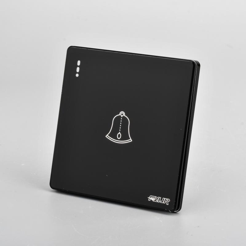 英标门铃开关外贸高颜值86款伊拉克薄款无边框暗装门铃墙壁开关