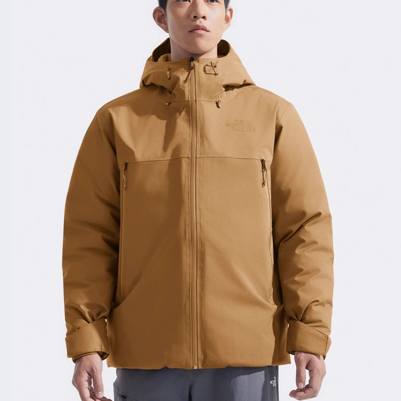 Cross-Border Wholesale Winter Jackets Tnf Thickened Hooded Cotton Workwear Loose Fit North Face Printed Logo Warm