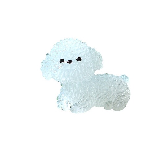 Glow-in-the-dark cute dog micro landscape pot plant scenery small decorative accessory for car console light-up dog decoration accessory