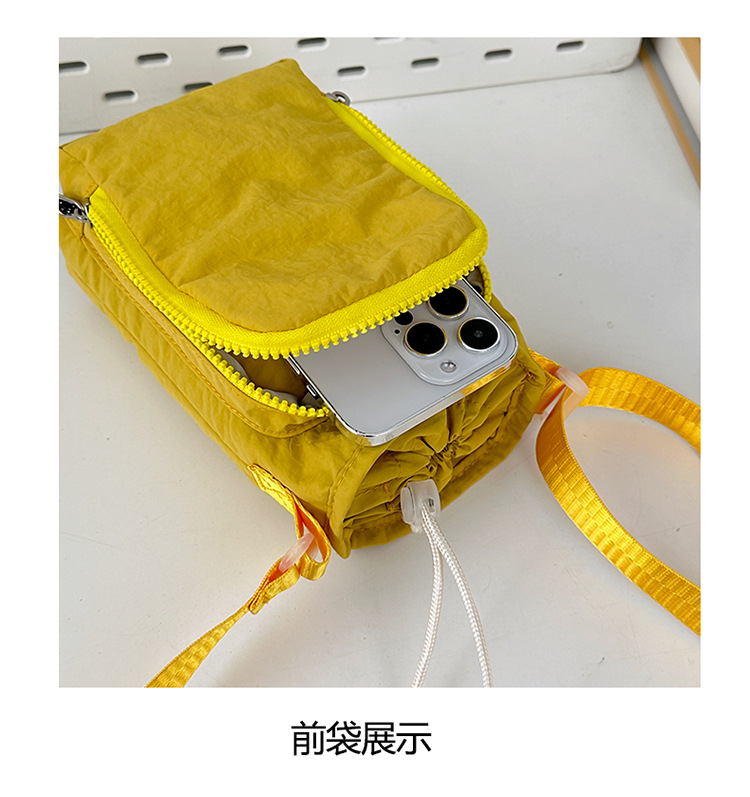 New solid-color student cycling casual women's bag, lightweight outdoor mobile phone bag and accessory bag undefined