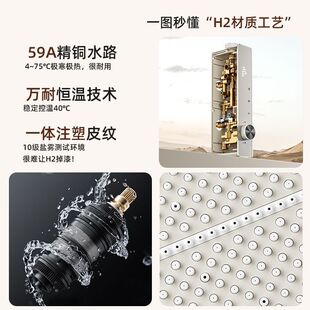 Preferred Brass Cream Style Shower Set Household Large Top Spray Shower Head Intelligent Digital Display Booster