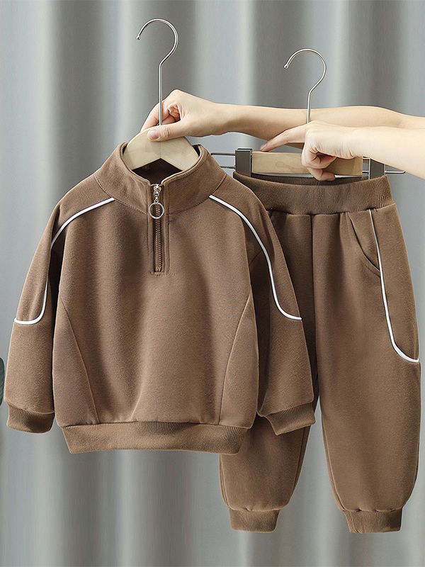 4266 primavera y otoño ropa traje 2023 nuevos niños estilo occidental suéter de la solapa del bebé guapo otoño deportiva