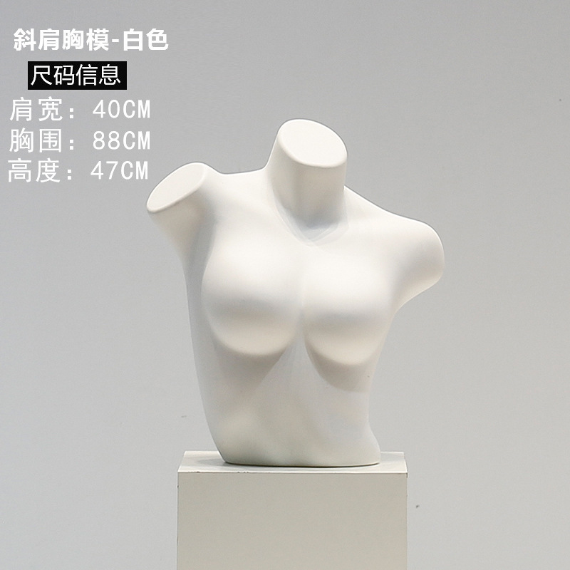경사진 어깨 가슴 모델(화이트)
