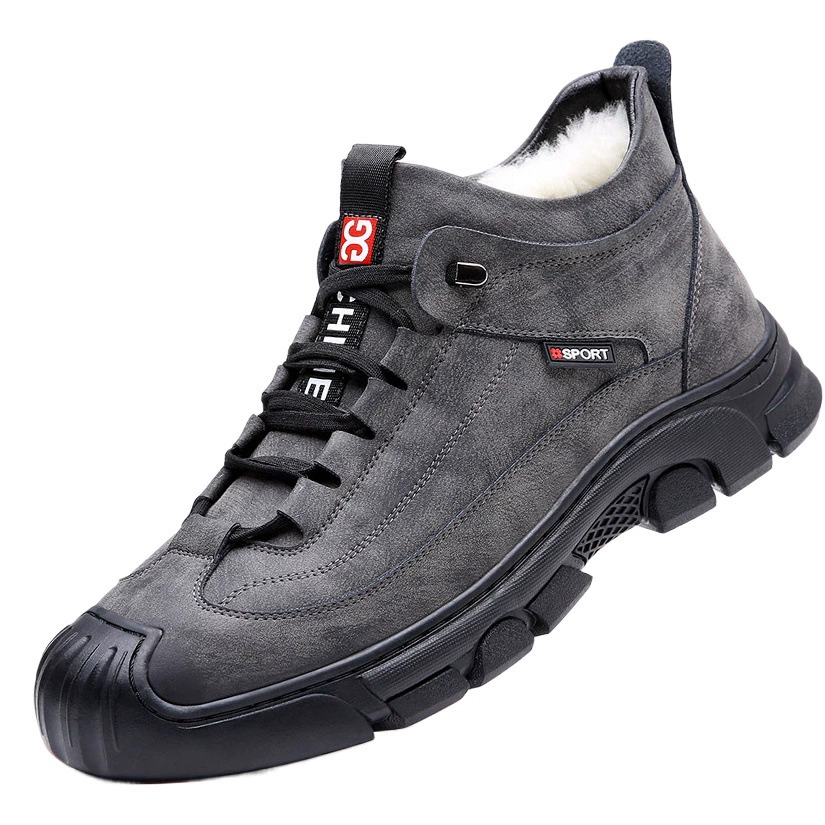 Новые зимние мужские хлопковые туфли, шерстяные морозостойкие противоскользящие теплые утолщенные зимние ботинки на флисовой подкладке, северо-восточные ботинки, трансграничная обувь большого размера