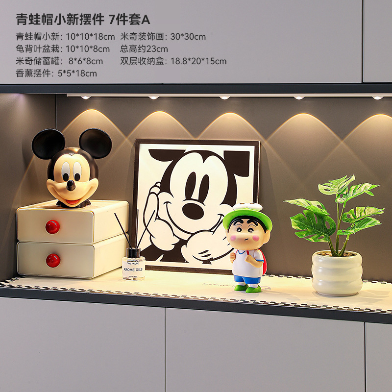 Xiaoxin 玄関装飾装飾品リビングルーム靴キャビネット収納ラックデスクトップ収納ボックステレビキャビネットソフト装飾ハイエンド|undefined