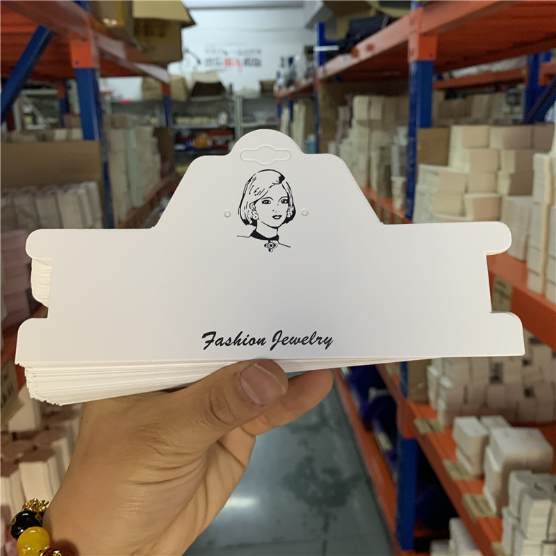 直播展示项链卡纸锁骨链diy配件材料颈链卡片饰品纸板美人头100张