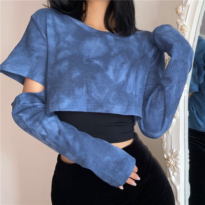 Tie Dyed Women's Short Bottoming Shirt Image 7