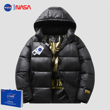 NASA联名2023新款棉服男士冬季黑金加厚保暖情侣宽松潮流短款外套