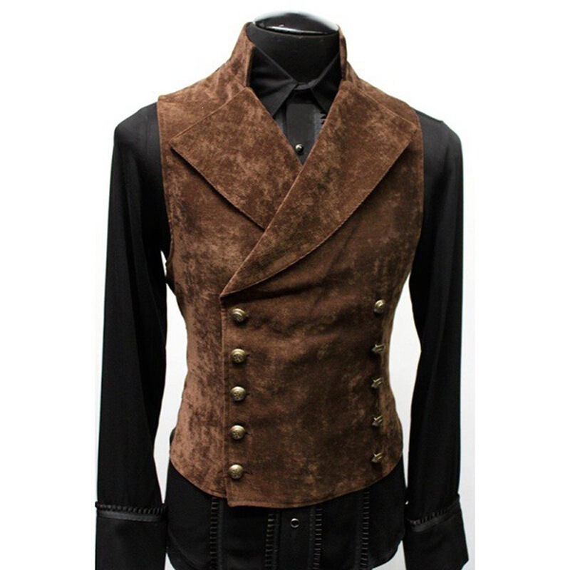 2025 Autumn/Winter Men's Trendy Suit Stand Collar Suede Double-Breasted Jacket Vest Slim Fit Casual Versatile 2025 Autumn/Winter Men's Trendy Suit Stand Collar Suede Double-Breasted Jacket Vest Slim Fit Casual Versatile