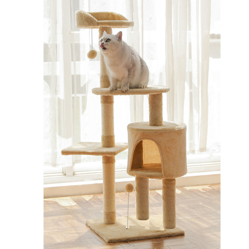 猫クライミングフレーム、猫の巣、一体型サイザル麻、特別価格キャットツリーヴィラ、大型猫スクラッチボード、おもちゃ、猫スクラッチポール、猫用品|undefined