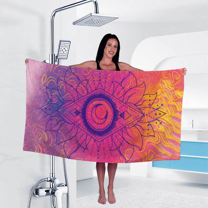 Amazon Quick-Drying Beach Towel Custom-Made Bohemian Style Printed Portable Swimming Beach Towel Shipped by Meike