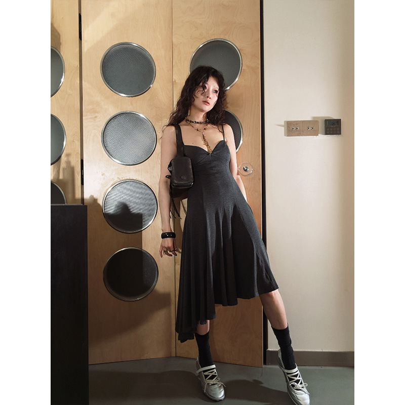 Designer Women's Clothing Irregular Hem Knitted Versatile Dress Designer Women's Clothing Irregular Hem Knitted Versatile Dress