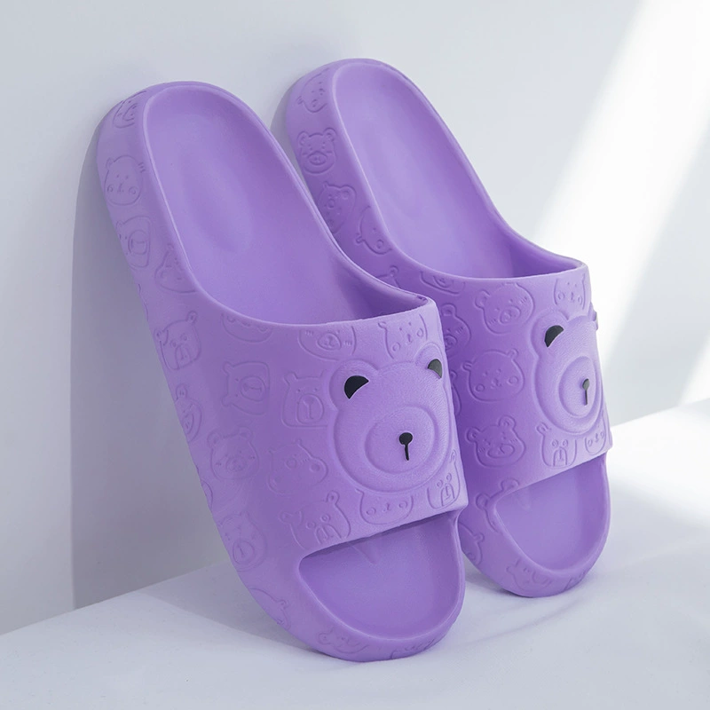 2025 новая летняя мода новая домашняя мужская медвежья голова купание в помещении мультяшная пара женские тапочки