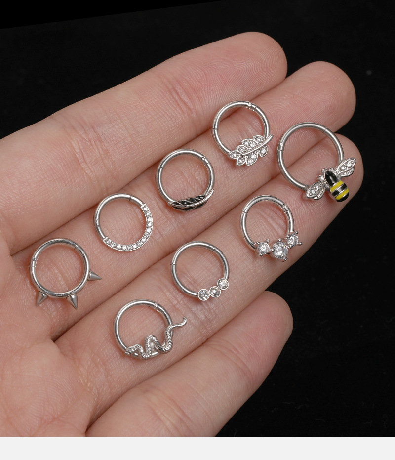 Labret piercing jewelry detail image