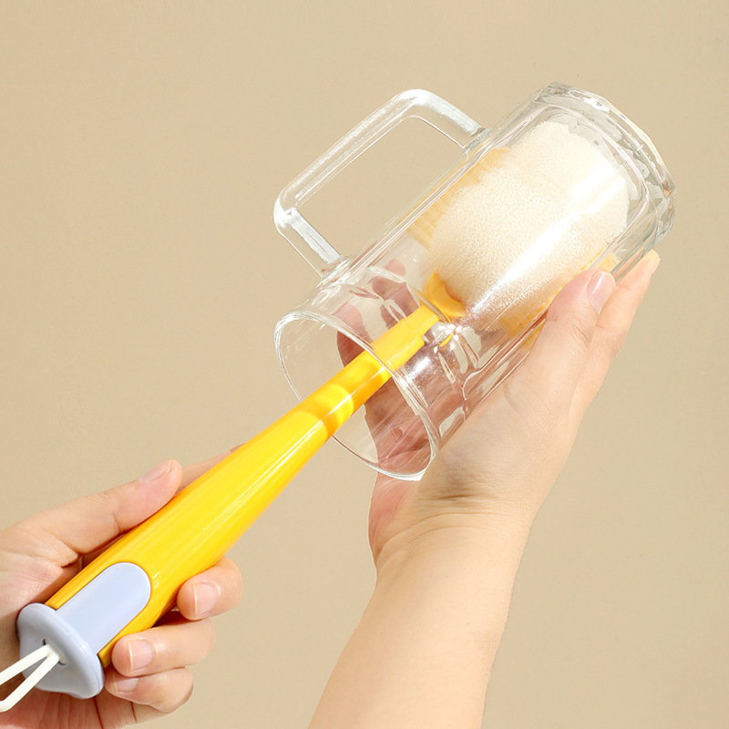 フォーインワンブラシ、ロングハンドル家庭用カップブラシ、哺乳瓶洗浄専用ブラシ、ウォーターカップブラシ、洗浄・除染スポンジブラシ|undefined
