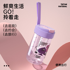 58C1大容量水杯女帶吸管便攜可愛夏季泡茶大容量咖啡杯子in