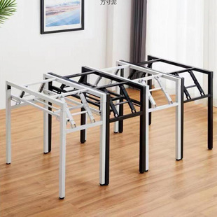 Thickened Simple Folding Rack, Stable Spring Rack, Small Bracket, Strip Table Rack, Square Table, White Black Rack, Double-Layer Rack