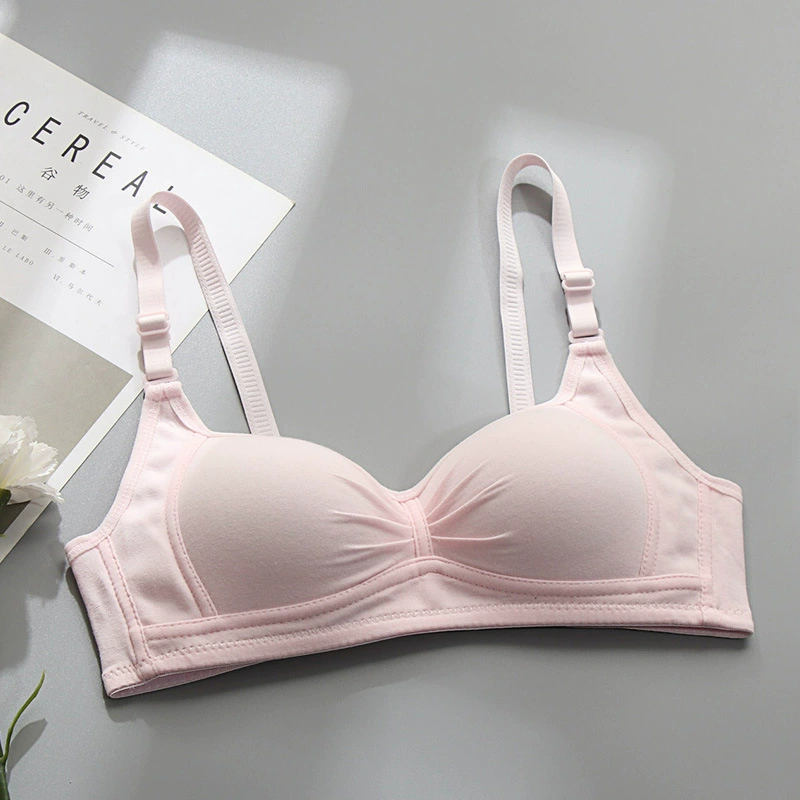Underwear, wireless bra, cotton thin push up bra, for students