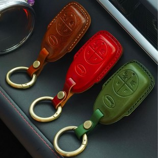 Suitable for Vespa Gts300 Handmade Genuine Leather Motorcycle Key Cover Remote Control Sensor Key Bag