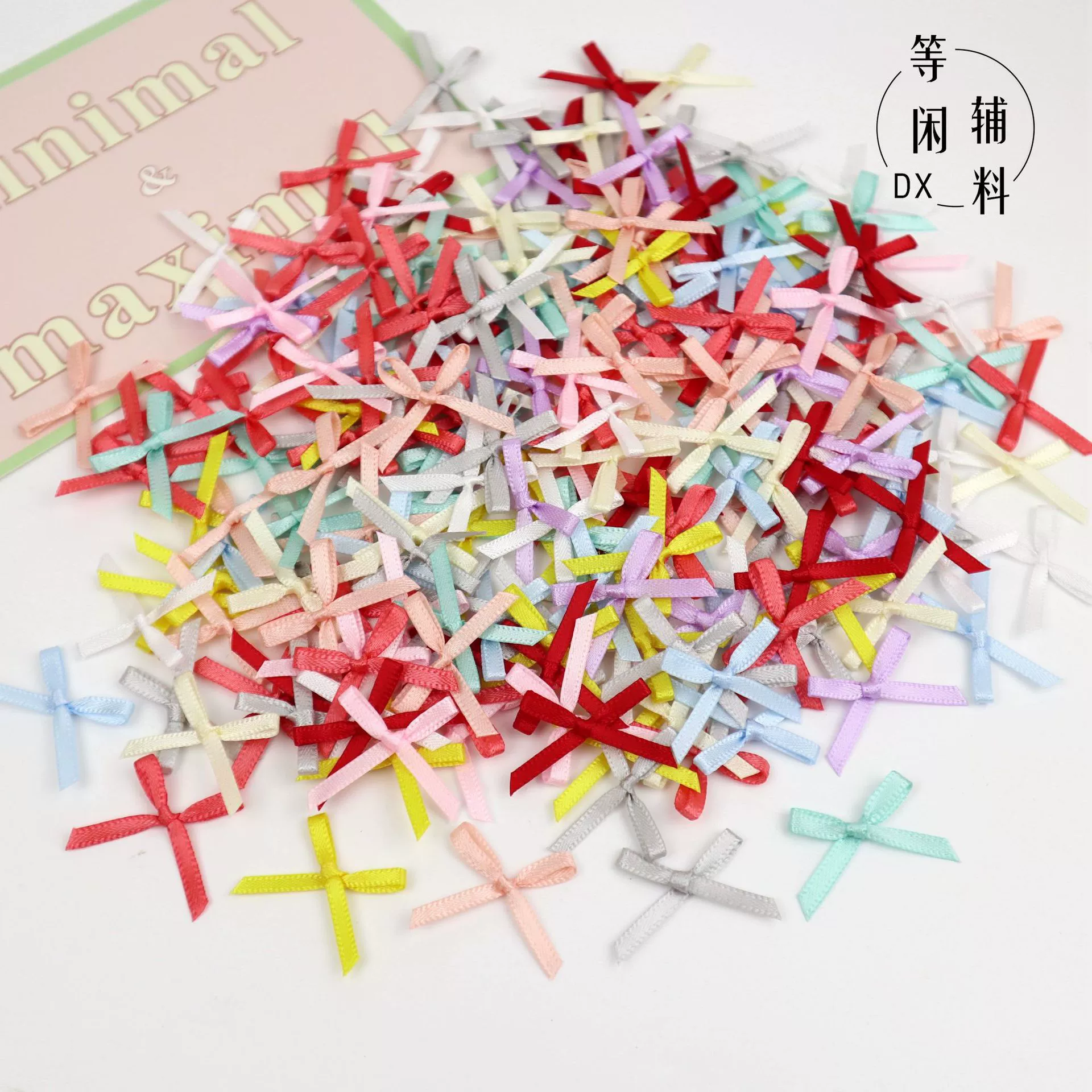 Маленькие цветы бант Yiwu аксессуары 36 цветов 3MM полуфабрикаты ювелирные изделия полиэстер нижнее белье одежда ленты ручной работы