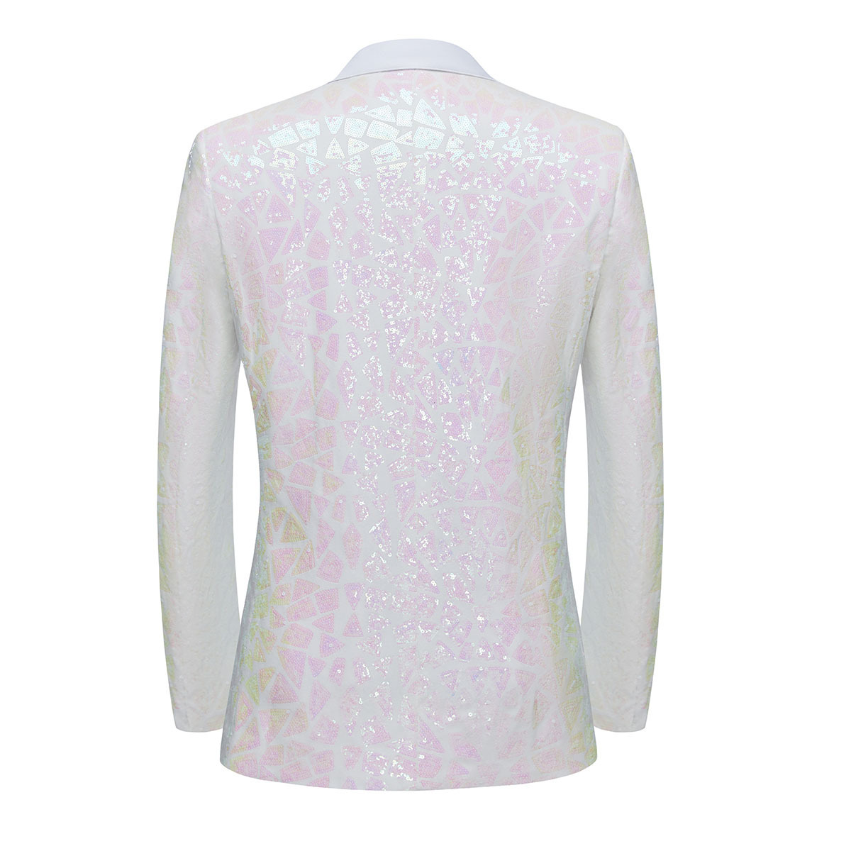 Sequined Triangle Men's Blazer For Evening Parties And Events_voghion.com