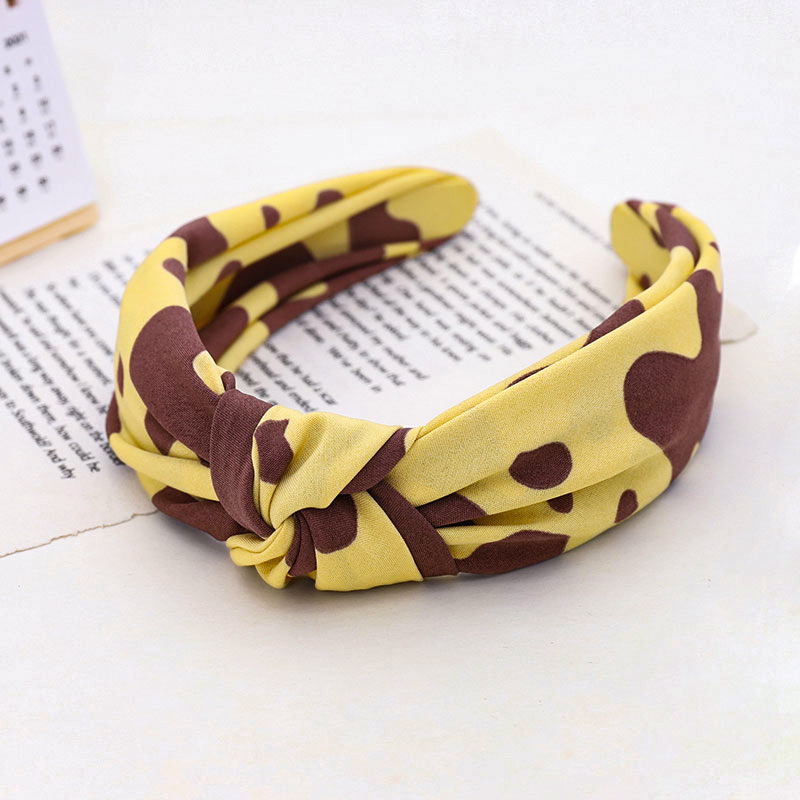 Cow Fabric Printing Knotted Korean Style Headband Wholesale Nihaojewelry display picture 7