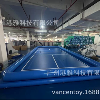 跨境充气拉丝气垫篮球场拉丝体操垫跆拳道空翻大型运动气垫工厂