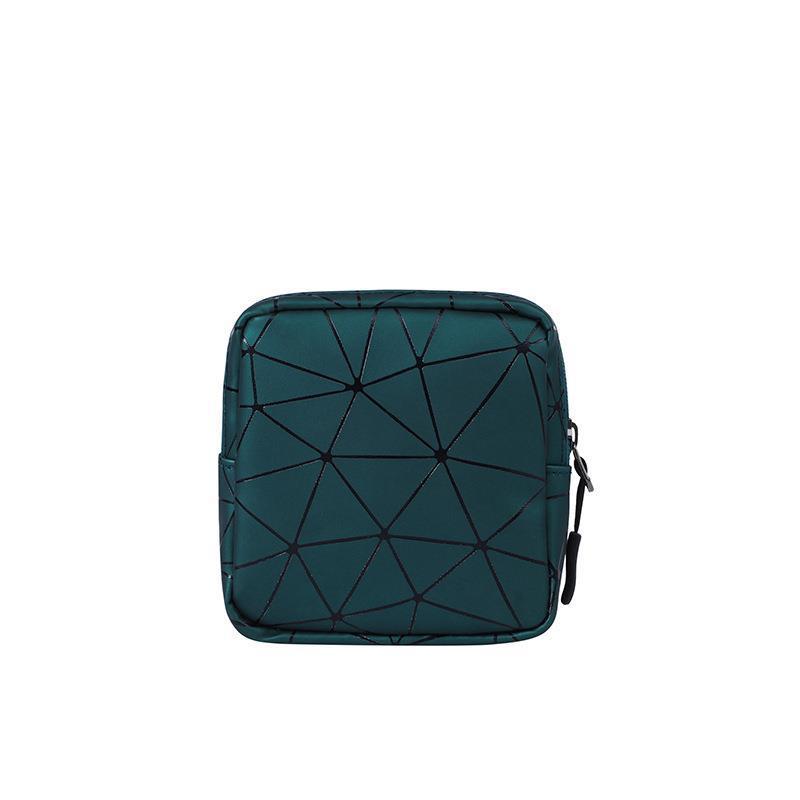 Bolsa de almacenamiento servilleta sanitaria diamante pu cuero impermeable almohadilla Portátil Bolsa de almacenamiento tía bolsa portátil monedero bolsa