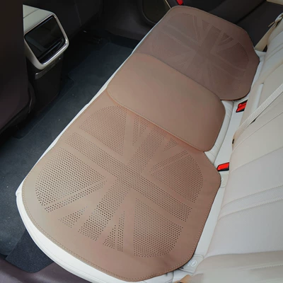 Feel, Ventilated and Breathable Seat Cover, Universal seat cover - police-flag-flat-style-chestnut-brown-back-row-universal-model