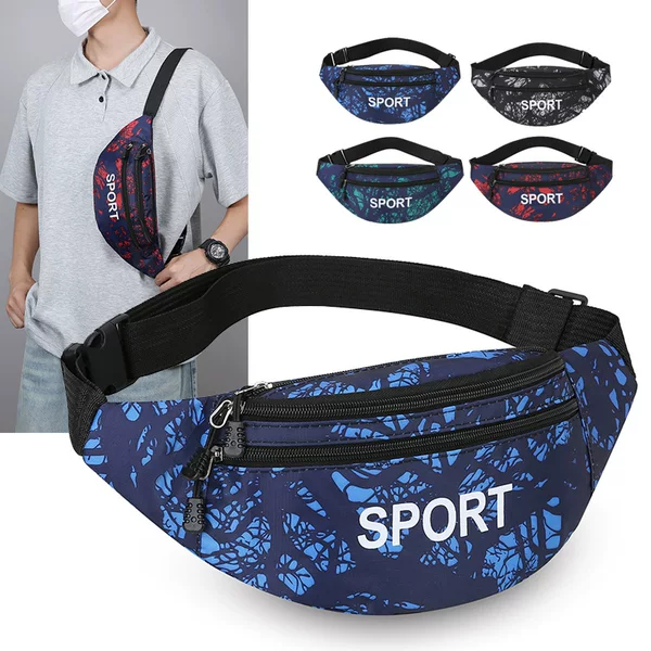 Trendy Men's and Women's Waist Bags, Multi-Functional Sports Running Mobile Phone Bags, Portable Cycling Chest Bags, Large-Capacity Shoulder Crossbody Bags