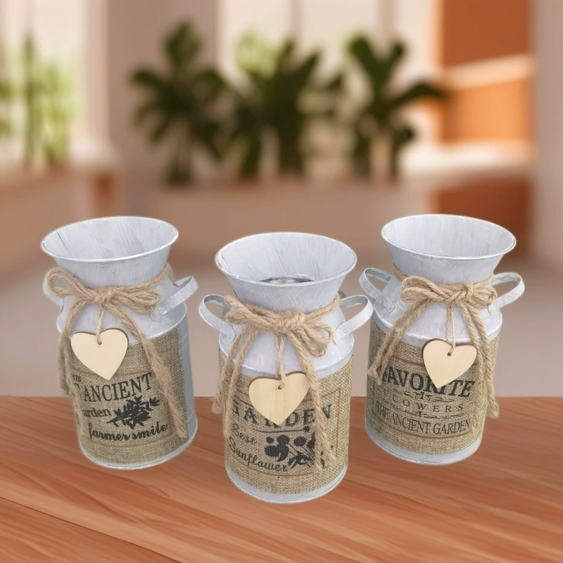 Европейское ретро сделать старое железное ведро украшение дома сухая ваза для цветов Фотография реквизит декоративная Оловянная бочка