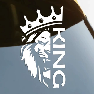 外贸狮子贴花king汽车贴纸装饰车身保险杠后窗玻璃笔记本电脑防水