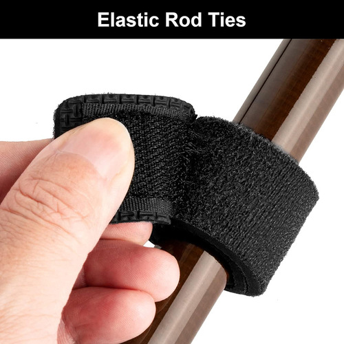 Fishing rod straps Velcro rod straps elastic straps non-slip fishing bandages fishing gear fixed straps Luya rod straps